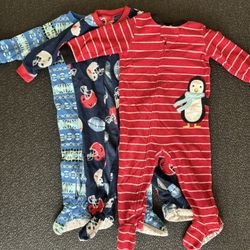 Carter 12 mo Fleece Footed Pajamas