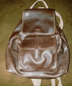1990s Esprit Brown Leather Rucksack