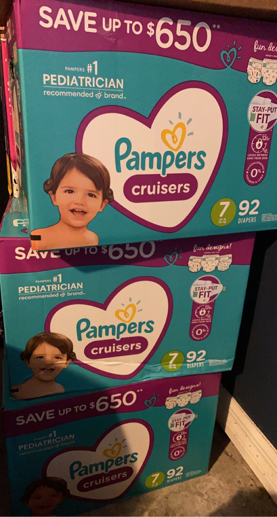 Pampers Cruisers Size 7 92 Count(  45 Each $)