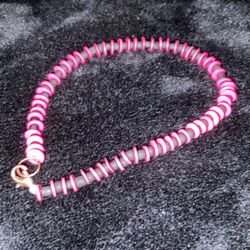 Pink And Black Plastic And Rubber Beads 