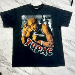 Vintage Tupac Shakur Rap Tee All Sport Pro Weight XL 2Pac 4ever Shirt #11P