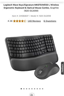 Logitech MK670 Wireless Ergonomic Keyboard & Mouse Combo