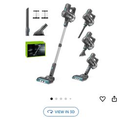 Oraimo Cordless Vacuum Cleaner, 6-in-1 Stick Vacuum with 2200mAh*6 Rechargeable Battery, Vacuum Cleaner for Home with Self-Standing, Handheld Vacuum f