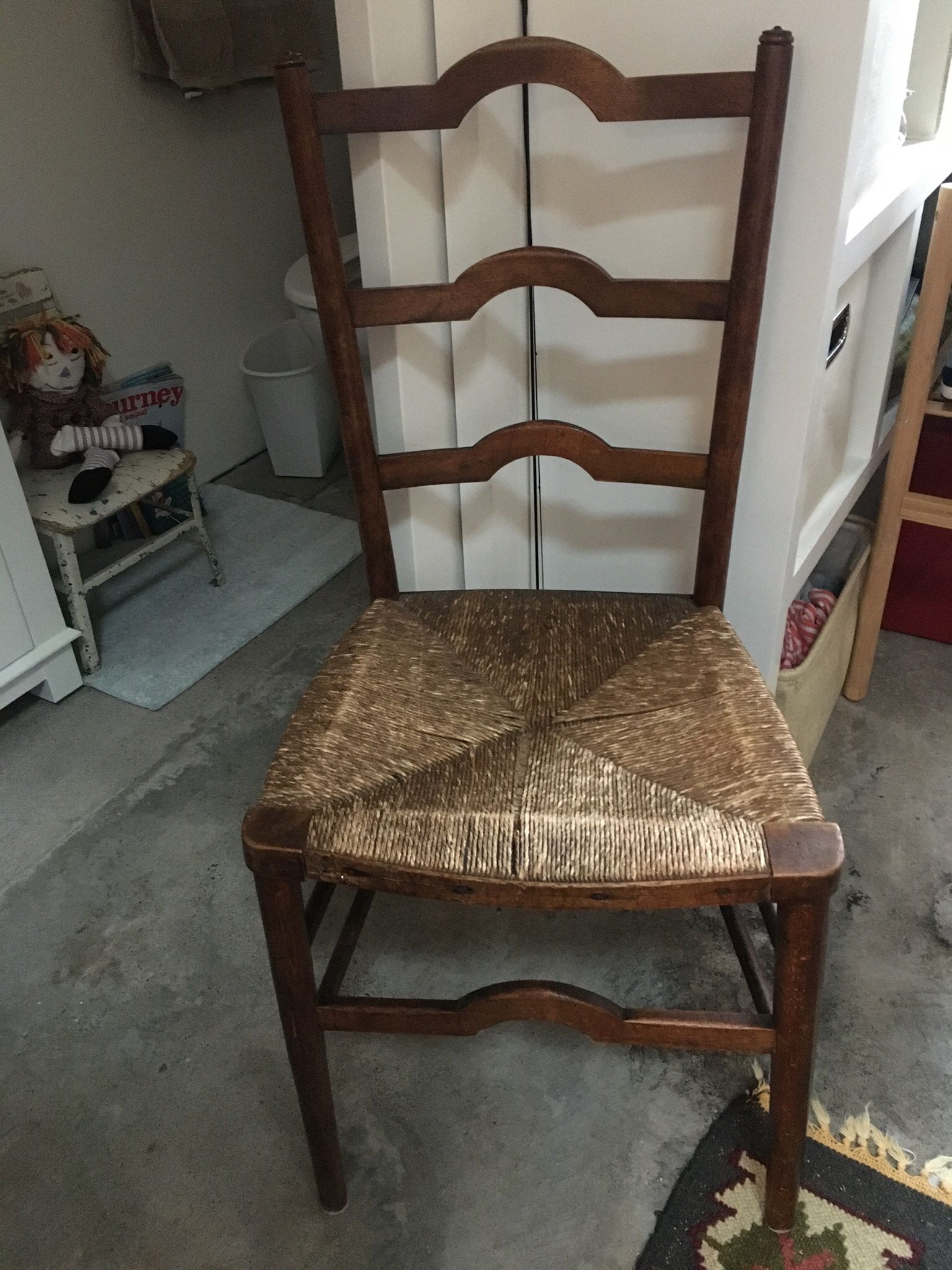 Chair, Wood And Cane