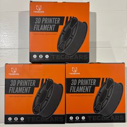Lot of 3 TECBEARS PETG 3D YELLOW Printer Filament  1.75mm- $35 For All