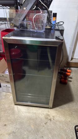 Stainless Steel Glass Door Beverage Cooler