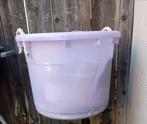 Large Plastic Bucket with Rope Handles