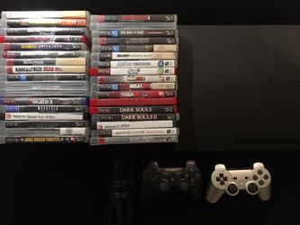 Sony 150GB PlayStation 3 PS3 System+36 Games+2 Controllers MODEL CECH-3001A (Post Nintendo era)
