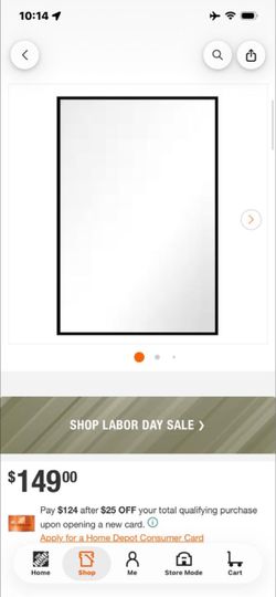 Rectangular Wall Mirror with Black Frame