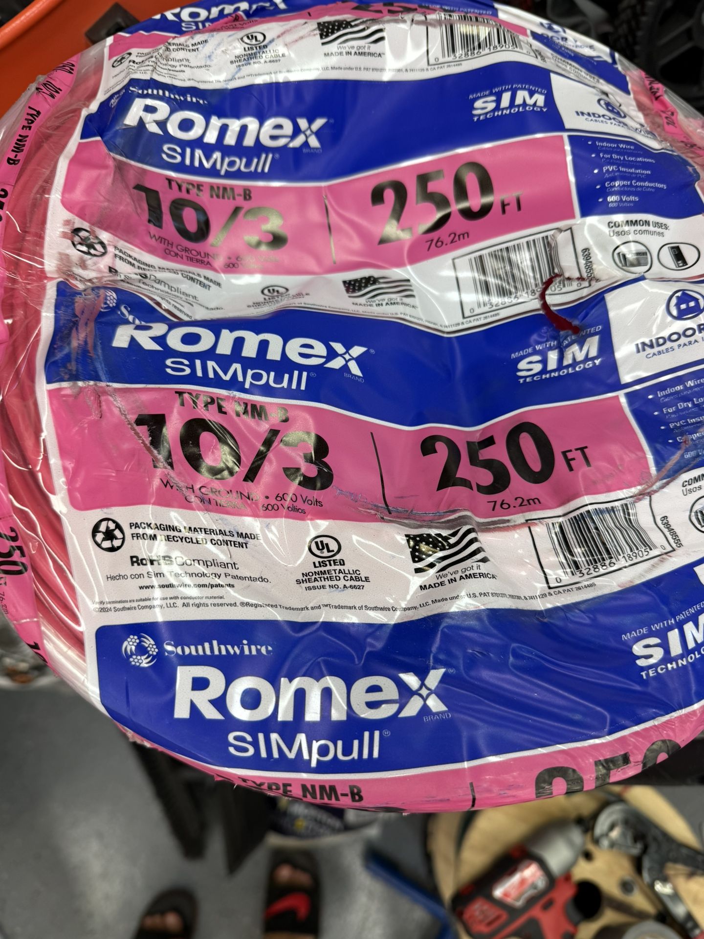 10/3 Romex 250ft Copper Wire New ( Price Is Firm )