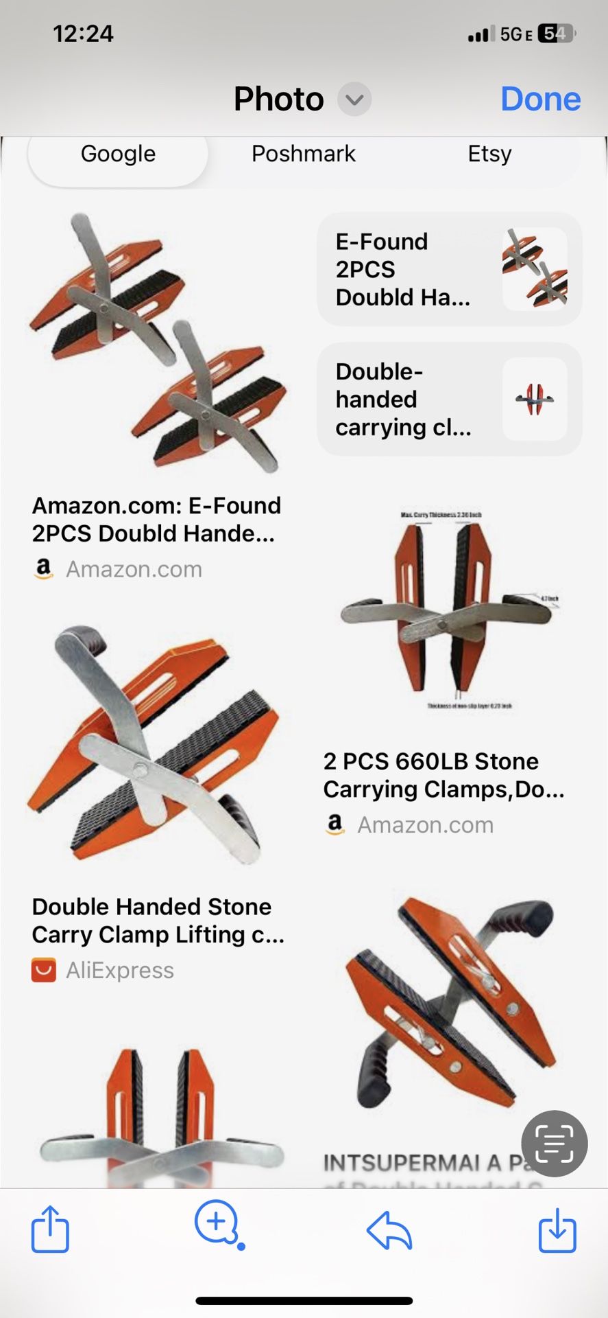 Double Handed Carry Clamp / Over $200 New/pair