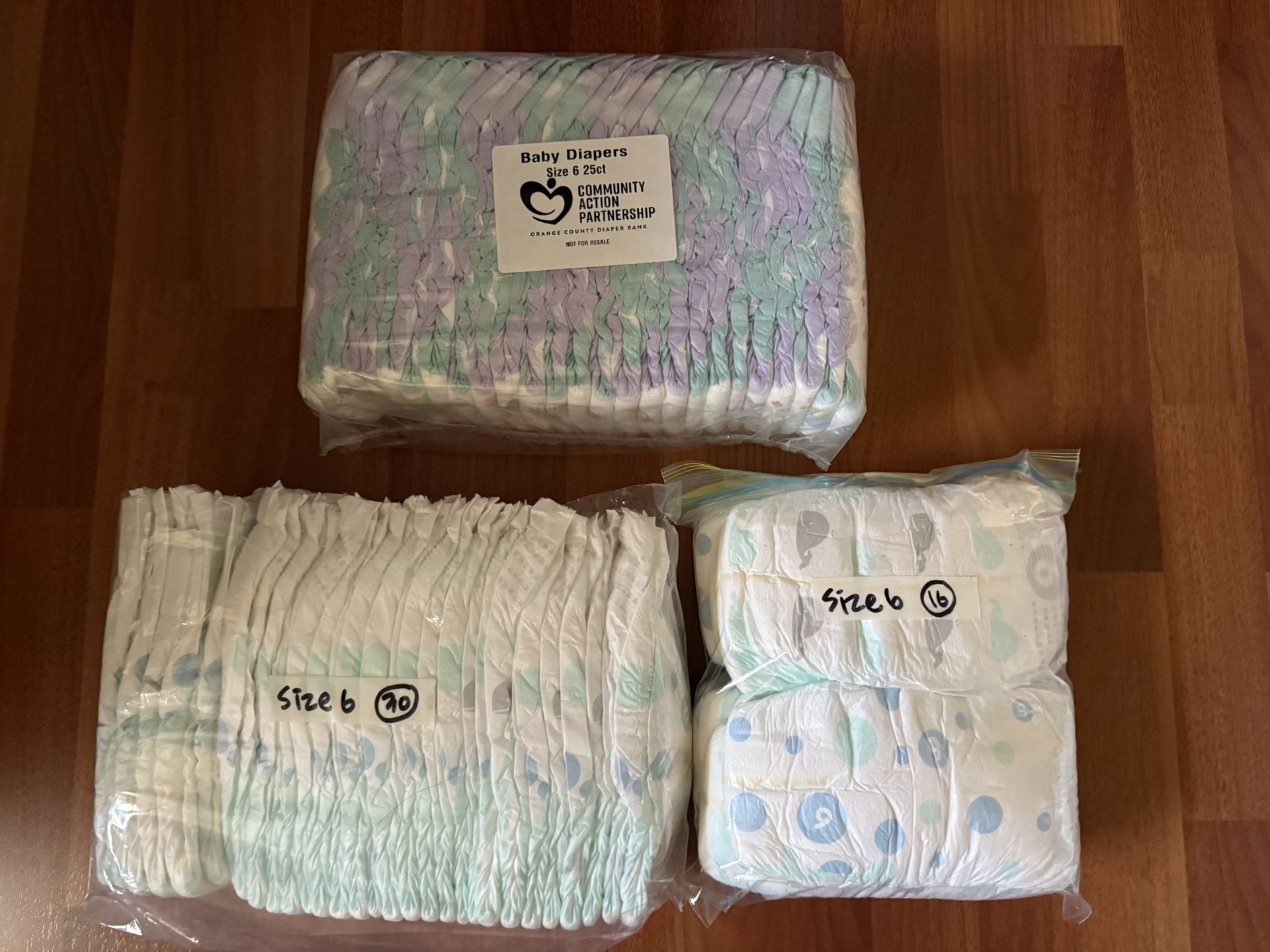 New up and up size 6 diapers 46ct and free 25ct diapers