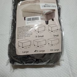 Ottoman Slipcover XL DARK GRAY