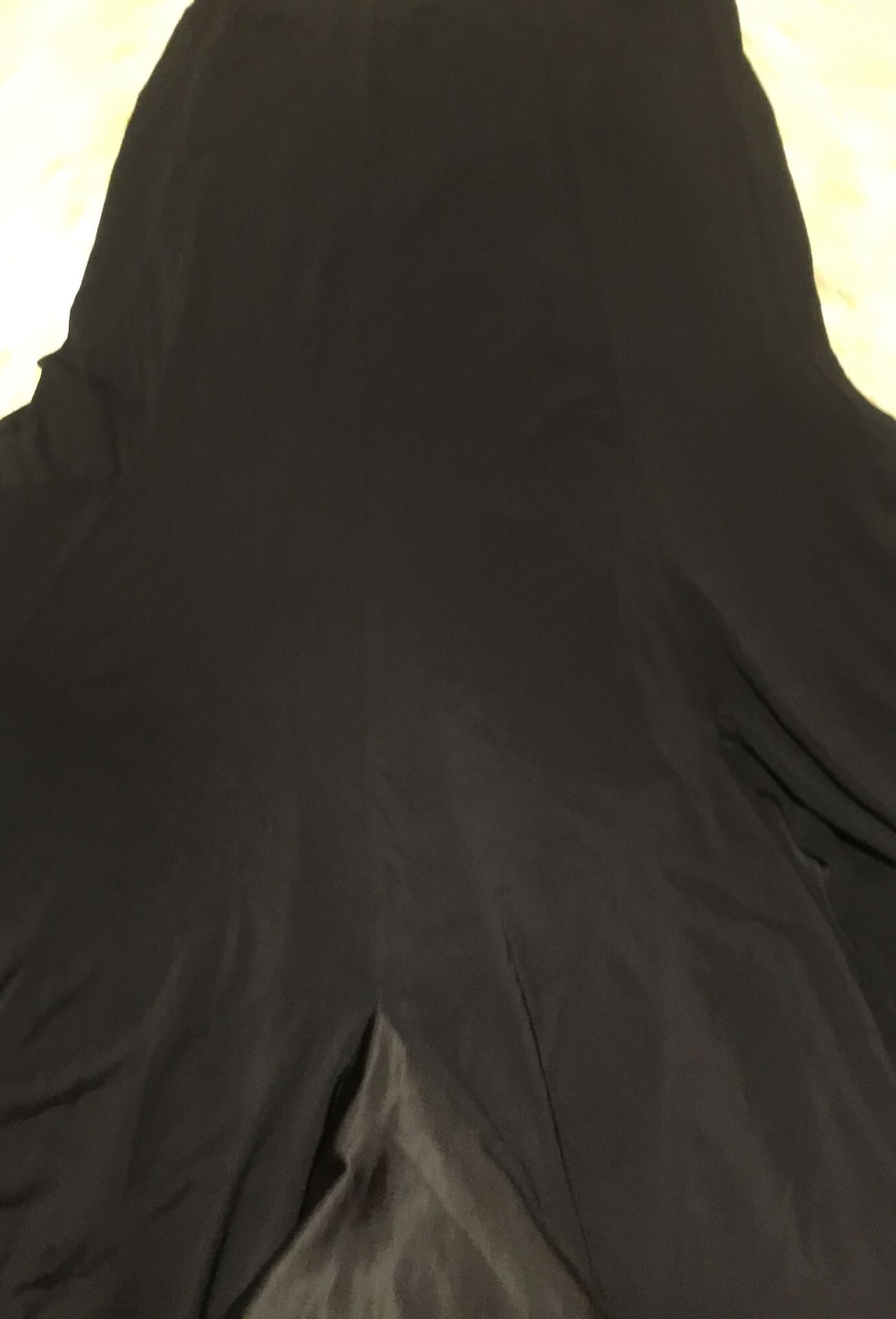 Falda negra en línea A muy elegante talla chica con resorte