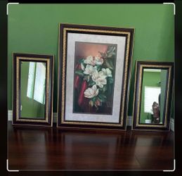 Set of Picture frame decor &  mirrors $55