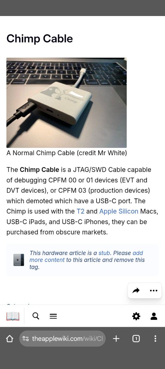 Apple Labs. Chimp Probe