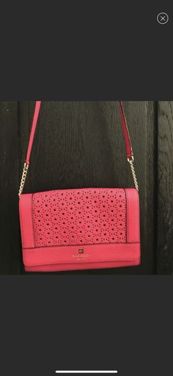 Kate Spade Hot Pink Purse Leather Crossbody 