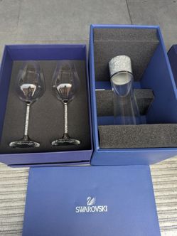 Swarovski crystal glass 3pc set