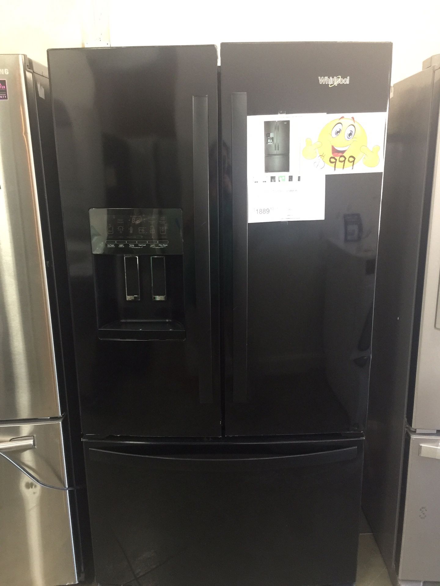 Refrigerator in black French doors New Whirlpool warranty