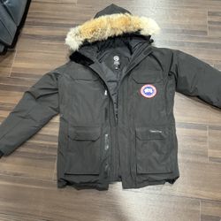 Canada Goose Expedition Black Fur Trim Hooded Snow Arctic Down Parka Coat