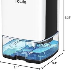 ToLife Dehumidifiers for Home 30 OZ Water Tank with Auto-Off, Portable Small Dehumidifier for Room