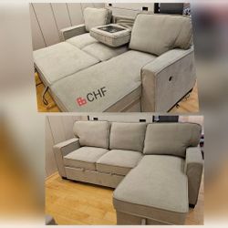 Sectional Sleeper Sofa With Pull-Out Bed 