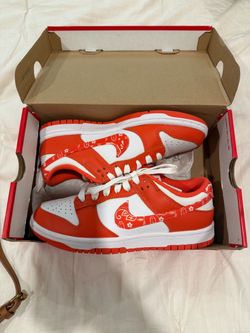 Nike Dunk Low Orange Paisley Sneakers