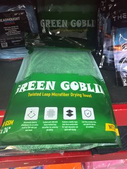 Green goblin microfiber towel