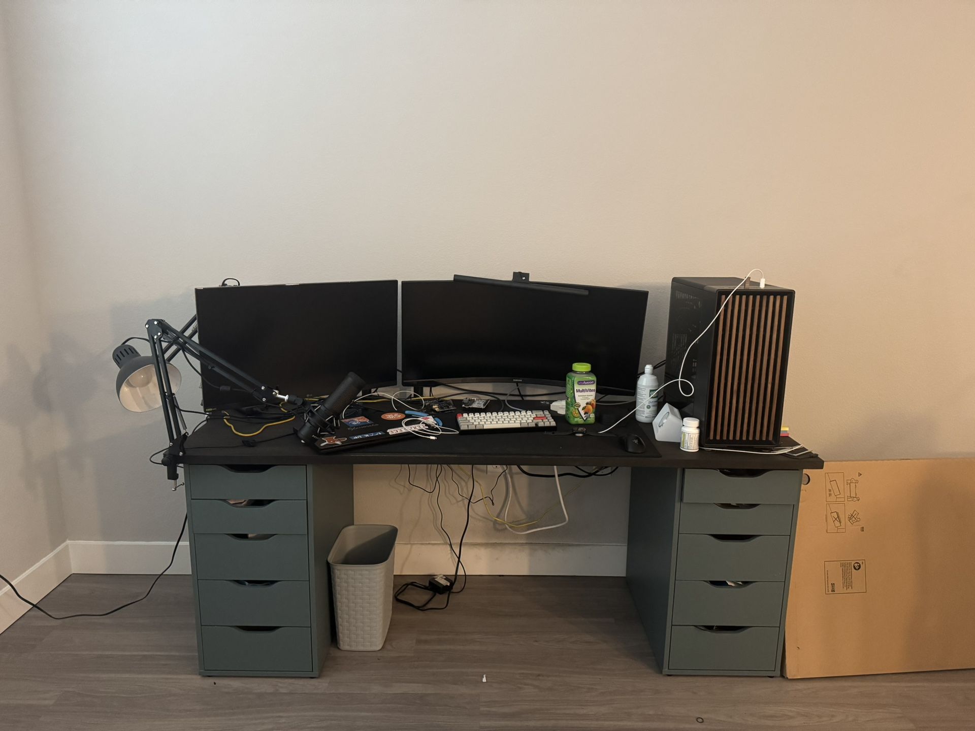 IKEA ALEX and Butcher Block Desk