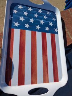 American Flag Serving Tray with Handles
