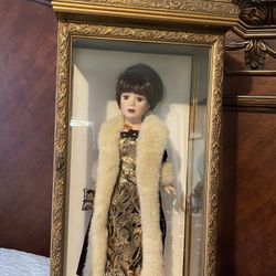 Vintage Camellia Garden 16” Porcelain Doll 