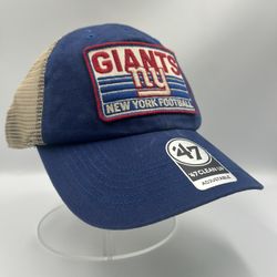 New Men's New York Giants '47 Royal/Natural Four Stroke Clean Up Snapback Hat