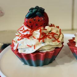 Handmade Organic Strawberry Mini Cupcake Soap