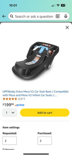 Uppa baby mesa Car Seat Base