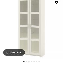 IKEA BRIMNES Glass-door cabinet, white