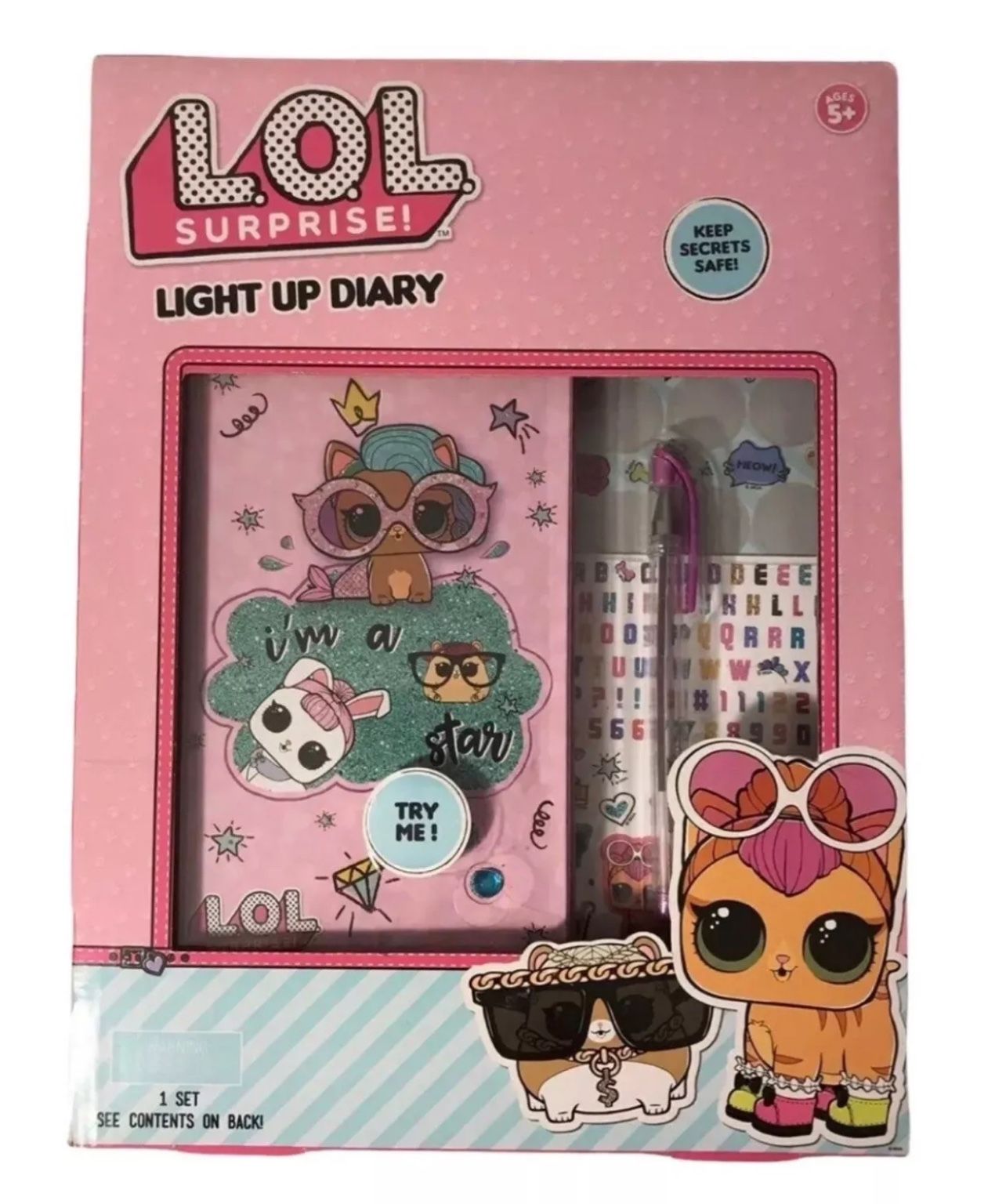LOL Surprise Light Up Diary With Pen And Stickers