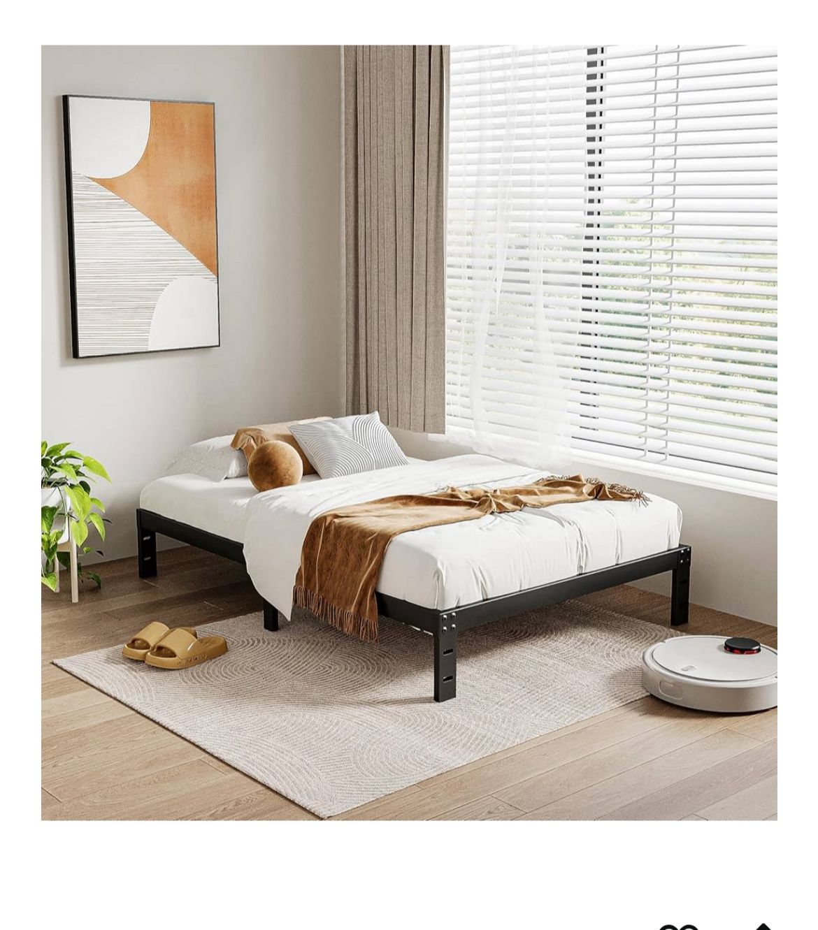 Bed frame (w/ Box Spring & Queen Mattress Included)