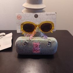 Sunglasses And Case For A Little Girl