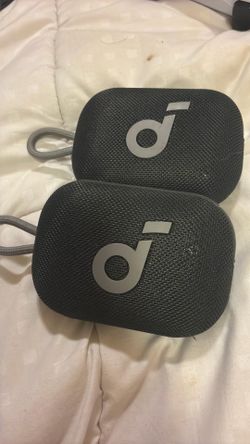 Soundcore speaker pair and a scijoy speaker
