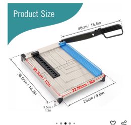 Paper Cutter Heavy Duty 12” Guillotine Papers Trimmer