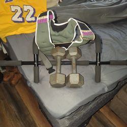Weight Vest, Dumbbells, Pull Up Bar Combo!!!🎁🎄