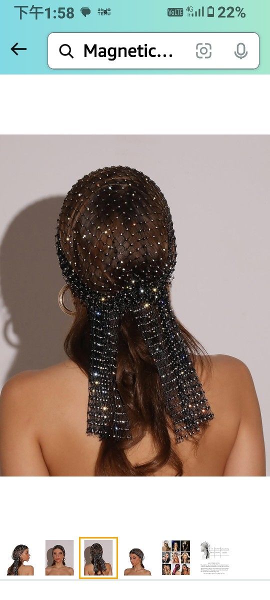 Mesh Rhinestone Headbands Glitter Fishnet Diamond Headpiece Sparkly Rave Hollow Fashion Hair Accessories