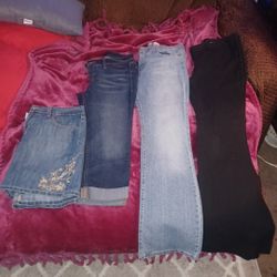 Levi's Size 8, Capris Size 10 ,skorts Size 10 , Ladies Black Slacks Size 10