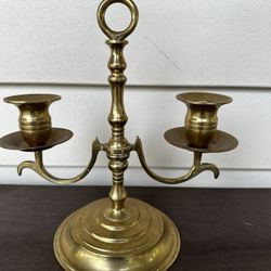 Candle Holders / Candelabra for two handles || Vintage solid brass candle stick