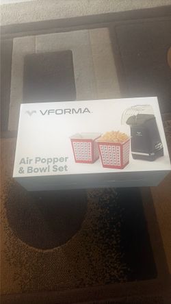 V forma air popper& bowl set