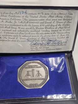 Highly collectible and rare silver slug, san francisco