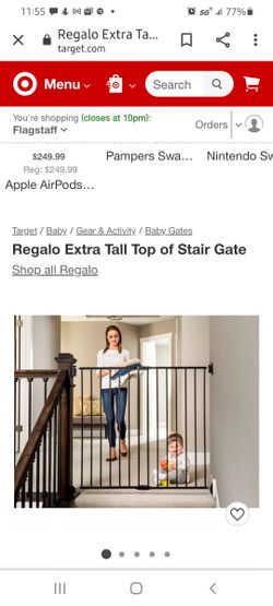Black Top Of Stairs Gate