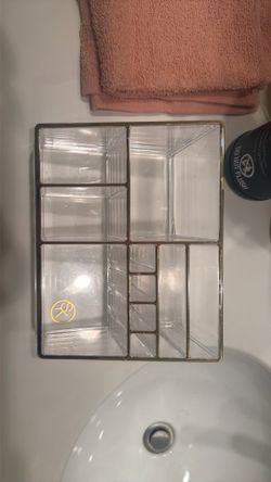 Sonia kashuk clear tabletop organizer with gold trim