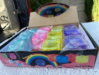 Rainbow Ball Squeeze Toy Bulk Box