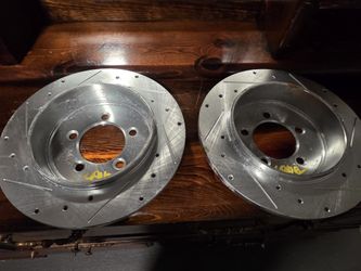 Drilled & Slotted Brake Rotors ā Front & Rear Set ā Performance Style